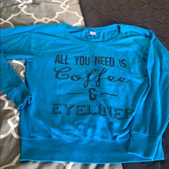 Coffee and Eyeliner light weight sweatshirt - Picture 1 of 2